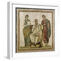 Virgil (70-19 BC) and the Muses, from Sousse (Hadrumetum)-null-Framed Giclee Print