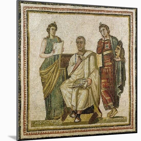 Virgil (70-19 BC) and the Muses, from Sousse (Hadrumetum)-null-Mounted Giclee Print