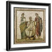 Virgil (70-19 BC) and the Muses, from Sousse (Hadrumetum)-null-Framed Giclee Print