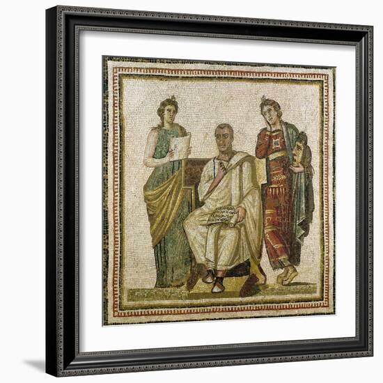 Virgil (70-19 BC) and the Muses, from Sousse (Hadrumetum)-null-Framed Giclee Print