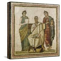 Virgil (70-19 BC) and the Muses, from Sousse (Hadrumetum)-null-Stretched Canvas