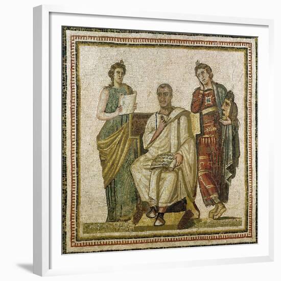 Virgil (70-19 BC) and the Muses, from Sousse (Hadrumetum)-null-Framed Giclee Print