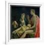 Virgil (70-19 BC) Reading the "Aeneid" to Livia, Octavia and Augustus, 1819-Jean-Auguste-Dominique Ingres-Framed Giclee Print