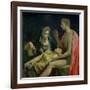 Virgil (70-19 BC) Reading the "Aeneid" to Livia, Octavia and Augustus, 1819-Jean-Auguste-Dominique Ingres-Framed Giclee Print