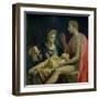 Virgil (70-19 BC) Reading the "Aeneid" to Livia, Octavia and Augustus, 1819-Jean-Auguste-Dominique Ingres-Framed Giclee Print