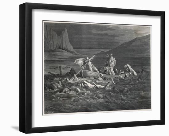 Virgil and Dante Cross the Styx-Dupreyrou-Framed Art Print