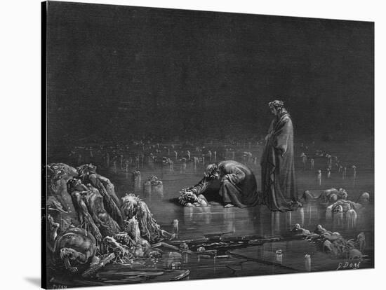 Virgil and Dante, Illustration from "The Divine Comedy" by Dante Alighieri Paris, Published 1885-Gustave Doré-Stretched Canvas