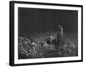 Virgil and Dante, Illustration from "The Divine Comedy" by Dante Alighieri Paris, Published 1885-Gustave Doré-Framed Giclee Print