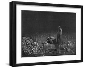 Virgil and Dante, Illustration from "The Divine Comedy" by Dante Alighieri Paris, Published 1885-Gustave Doré-Framed Giclee Print