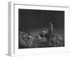 Virgil and Dante, Illustration from "The Divine Comedy" by Dante Alighieri Paris, Published 1885-Gustave Doré-Framed Giclee Print