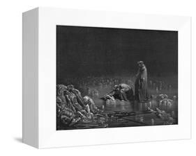 Virgil and Dante, Illustration from "The Divine Comedy" by Dante Alighieri Paris, Published 1885-Gustave Doré-Framed Stretched Canvas