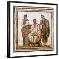 Virgil and the Muses, Roman Mosaic from Sousse, Tunisia, 3rd Century Ad-null-Framed Giclee Print