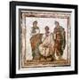 Virgil and the Muses, Roman Mosaic from Sousse, Tunisia, 3rd Century Ad-null-Framed Giclee Print