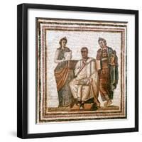 Virgil and the Muses, Roman Mosaic from Sousse, Tunisia, 3rd Century Ad-null-Framed Giclee Print