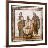 Virgil and the Muses, Roman Mosaic from Sousse, Tunisia, 3rd Century Ad-null-Framed Giclee Print