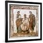 Virgil and the Muses, Roman Mosaic from Sousse, Tunisia, 3rd Century Ad-null-Framed Giclee Print