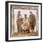 Virgil and the Muses, Roman Mosaic from Sousse, Tunisia, 3rd Century Ad-null-Framed Premium Giclee Print