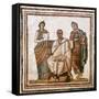 Virgil and the Muses, Roman Mosaic from Sousse, Tunisia, 3rd Century Ad-null-Framed Stretched Canvas