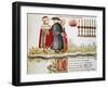 Virgil, Dante and Matelda, Purgatory, Canto XXIX, Illuminated Page from Divine Comedy-Dante Alighieri-Framed Giclee Print