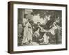 Virgil, Horace and Varius at the House of Maecenas-Charles Francois Jalabert-Framed Giclee Print