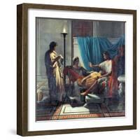 Virgil Reading Aeneid to Augustus, Octavia, and Livia-Jean-Auguste-Dominique Ingres-Framed Giclee Print
