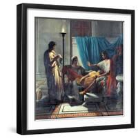 Virgil Reading Aeneid to Augustus, Octavia, and Livia-Jean-Auguste-Dominique Ingres-Framed Giclee Print