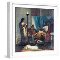 Virgil Reading Aeneid to Augustus, Octavia, and Livia-Jean-Auguste-Dominique Ingres-Framed Giclee Print