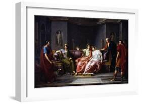 Virgil Reading Sixth Canto of Aeneid, 1818-1821-Jean-Baptiste Joseph Wicar-Framed Giclee Print
