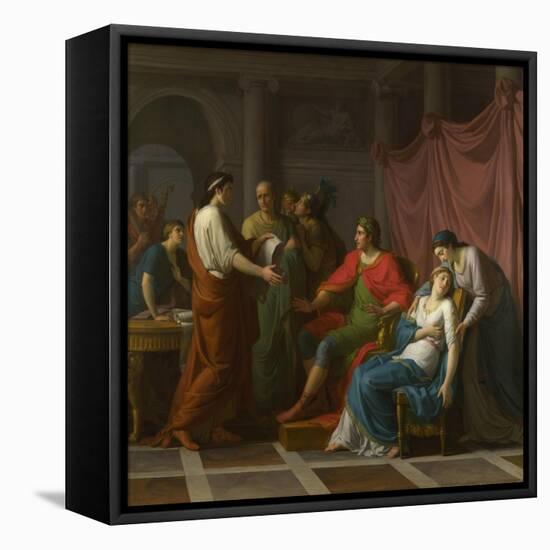 Virgil Reading the Aeneid to Augustus and Octavia, 1787-Jean-Joseph Taillasson-Framed Stretched Canvas