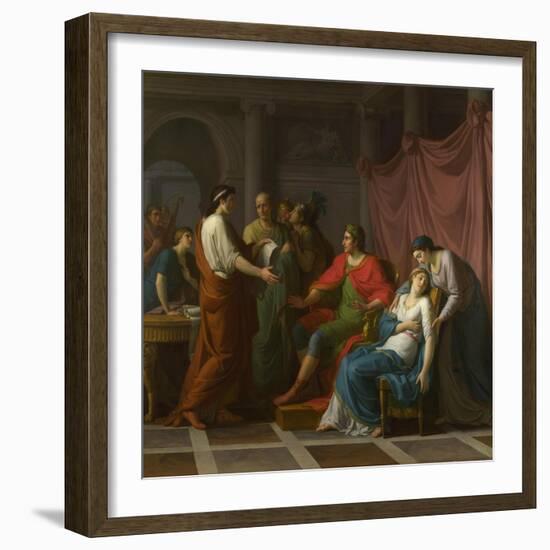 Virgil Reading the Aeneid to Augustus and Octavia, 1787-Jean-Joseph Taillasson-Framed Giclee Print