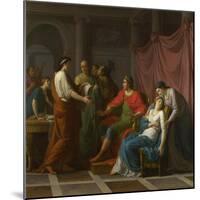 Virgil Reading the Aeneid to Augustus and Octavia, 1787-Jean-Joseph Taillasson-Mounted Giclee Print