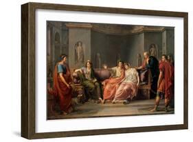 Virgil Reading The Aeneid To Augustus And Octavia-Jean-Baptiste Wicar-Framed Art Print