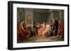 Virgil Reading The Aeneid To Augustus And Octavia-Jean-Baptiste Wicar-Framed Art Print