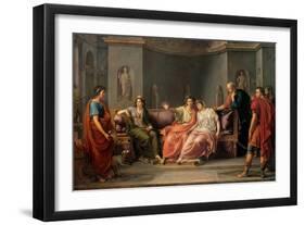 Virgil Reading The Aeneid To Augustus And Octavia-Jean-Baptiste Wicar-Framed Art Print