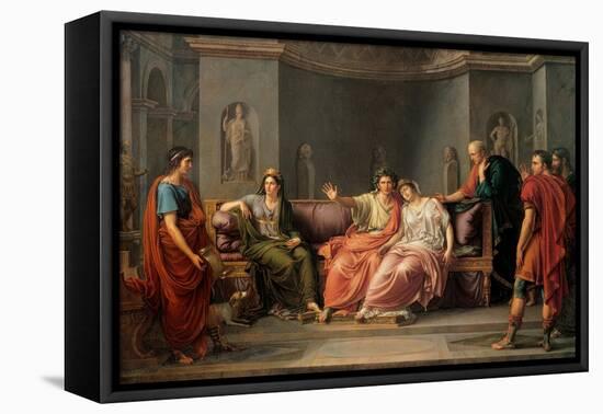 Virgil Reading The Aeneid To Augustus And Octavia-Jean-Baptiste Wicar-Framed Stretched Canvas