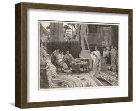 Virgil Roman Writer Depicted Reading His "Aeneid" to His Patron Maecenas-Lodovico Pogliaghi-Framed Art Print