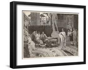 Virgil Roman Writer Depicted Reading His "Aeneid" to His Patron Maecenas-Lodovico Pogliaghi-Framed Art Print