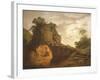 Virgil's Tomb, with the Figure of Silius Italicus, 1779-Joseph Wright-Framed Giclee Print