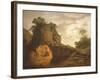 Virgil's Tomb, with the Figure of Silius Italicus, 1779-Joseph Wright-Framed Giclee Print