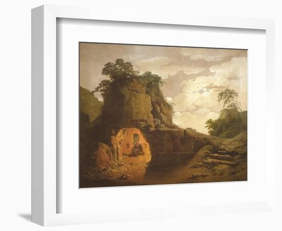 Virgil's Tomb, with the Figure of Silius Italicus, 1779-Joseph Wright-Framed Giclee Print