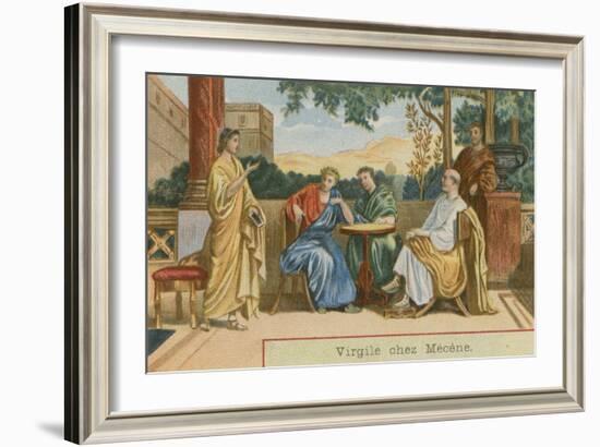 Virgil Visiting Gaius Maecenas-null-Framed Giclee Print