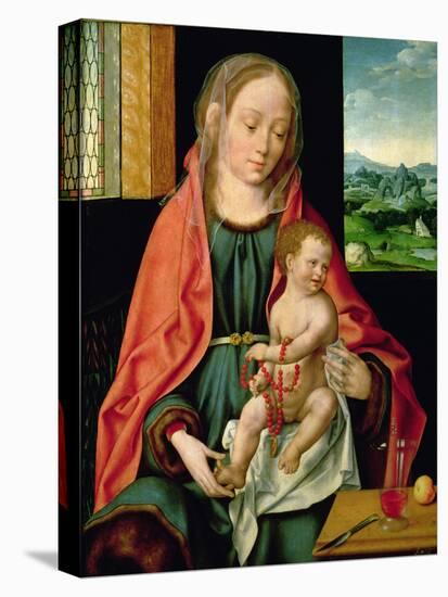 Virgin and Child, 1530 (Panel)-Joos van Cleve-Stretched Canvas