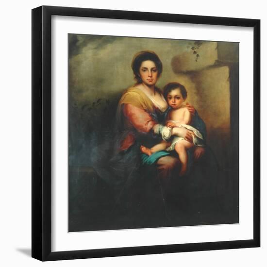 Virgin and child, 18th century-Bartolome Esteban Murillo-Framed Giclee Print