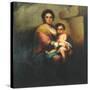 Virgin and child, 18th century-Bartolome Esteban Murillo-Stretched Canvas