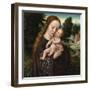 Virgin and Child - Ambrosius Benson (1495-1550). Oil on Wood. Dimension : 14,5X14,5 Cm. Private Col-Ambrosius Benson-Framed Giclee Print