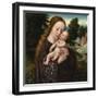 Virgin and Child - Ambrosius Benson (1495-1550). Oil on Wood. Dimension : 14,5X14,5 Cm. Private Col-Ambrosius Benson-Framed Giclee Print