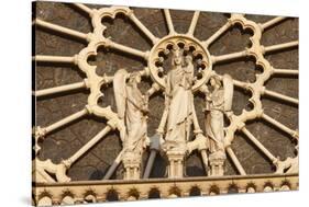 Virgin and Child and angels west front, Notre Dame Cathedral, France-Godong-Stretched Canvas