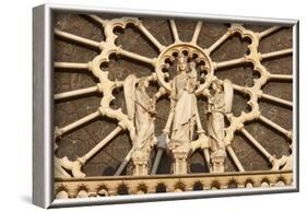 Virgin and Child and angels west front, Notre Dame Cathedral, France-Godong-Framed Photographic Print