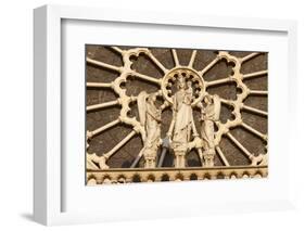 Virgin and Child and angels west front, Notre Dame Cathedral, France-Godong-Framed Photographic Print