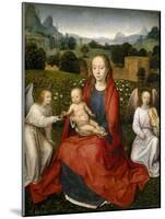 Virgin and Child and Two Angels, 1480-1490-Hans Memling-Mounted Giclee Print